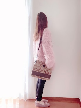 「プードルファーコート」｜きみみchan♡さん（レディース・152cm）の春コーディネート