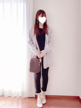 パンプスを使った 黒スキニー の人気ファッションコーディネート Wear