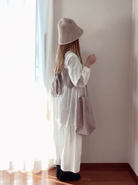 「しまむら（シマムラ）のアイテム（ハット）」を使った、きみみchan♡さん（レディース・152cm）の春コーディネート