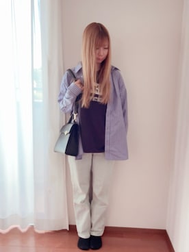 「GRL（グレイル）のアイテム（Tシャツ/カットソー）」を使った、きみみchan♡さん（レディース・152cm）の秋コーディネート