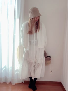 「しまむら（シマムラ）のアイテム（ハット）」を使った、きみみchan♡さん（レディース・152cm）の春コーディネート