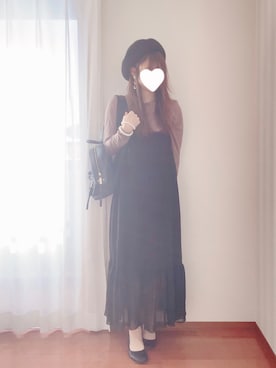 「ジーユーコーデ」｜「アイテム（ハンチング/ベレー帽）」を使った、きみみchan♡さん（レディース・152cm）の夏コーディネート