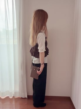 「しまむら（シマムラ）のアイテム（ショルダーバッグ、その他）」を使った、きみみchan♡さん（レディース・152cm）の秋コーディネート