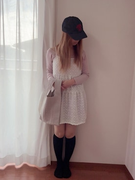 「threeppyのアイテム（バッグ、その他）」を使った、きみみchan♡さん（レディース・152cm）の夏コーディネート