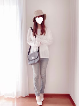 「ジーユーコーデ」｜「アイテム（帽子）」を使った、きみみchan♡さん（レディース・152cm）の春コーディネート