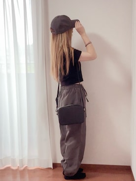 「黒」｜「アイテム（帽子）」を使った、きみみchan♡さん（レディース・152cm）の秋コーディネート