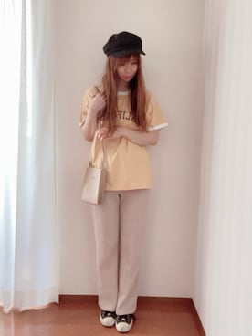 「ジーユーコーデ」｜「アイテム（キャスケット）」を使った、きみみchan♡さん（レディース・152cm）の冬コーディネート