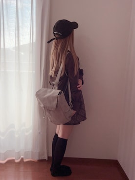 「paris julietのお誕生日プレゼント リュック（バックパック/リュック、グレー系）」を使った、きみみchan♡さん（レディース・152cm）の夏コーディネート
