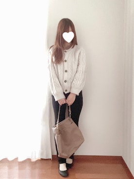 「カーディガンコーデ」｜「アイテム（その他アウター）」を使った、きみみchan♡さん（レディース・152cm）の春コーディネート