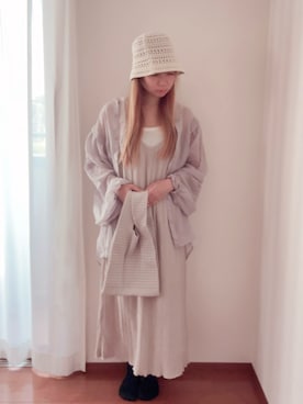 「アイテム（ハット）」を使った、きみみchan♡さん（レディース・152cm）の秋コーディネート