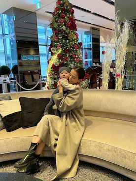 「ZARA KIDS」｜「アイテム（チェスターコート）」を使った、sayakaさん（レディース・166cm）の冬コーディネート