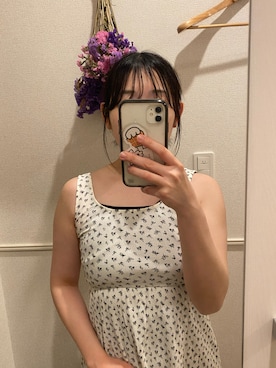 「H&M（エイチ・アンド・エム）のアイテム（その他トップス、ベージュ系）」を使った、みー☺︎さん（レディース・163cm）の春コーディネート