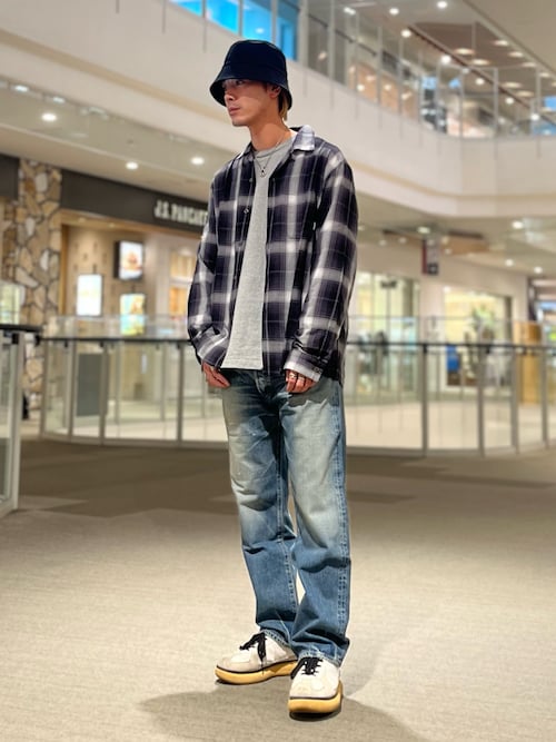 OMBRE CHECK SHIRT "NYC" / 長袖 オンブレーチェック シャツ "ニューヨーク シティ" / AVIREX / アヴィレックス