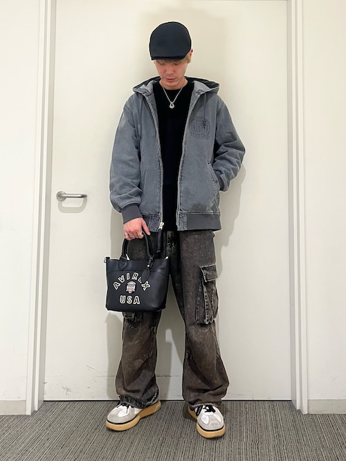 《直営店限定》DENIM SIGNATUR LOGO PARKA / デニム シグネチャーロゴ パーカー / AVIREX / アヴィレックス