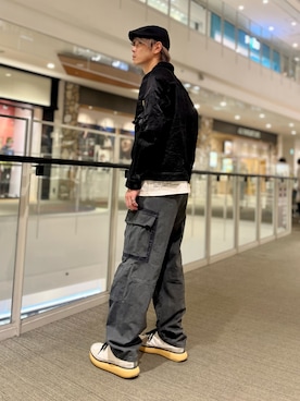 「AVIREX（アヴィレックス）のアイテム（デニムジャケット）」を使った、幽助さん（メンズ・180cm）の夏コーディネート