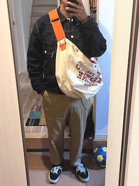 「アイテム（チノパンツ）」を使った、ノッティーさん（メンズ・178cm・40代）の秋コーディネート