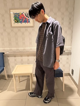 Steven Alanマイクロ コーデュロイ レギュラーカラー シャツLOOSE Steven Alanマイクロ コーデュロイ レギュラーカラー シャツLOOSE