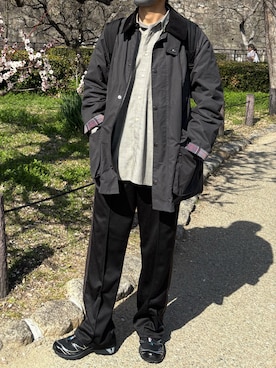 「blurhms（ブラームス）のアイテム」を使った、モジャ男さん（メンズ・172cm）の春コーディネート