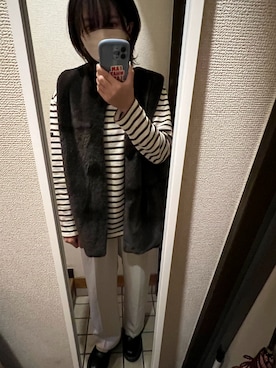 「Lull（ルル）のアイテム（その他アウター）」を使った、Hassyさん（レディース・161cm）の冬コーディネート