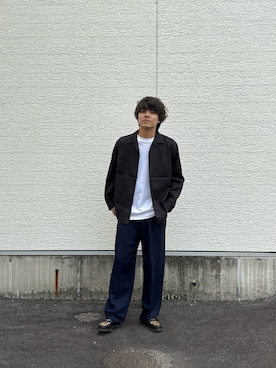 「秋のシャツ着こなし術」｜鷹見侑輝さん（メンズ・175cm）の秋コーディネート
