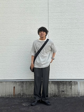 「URBAN RESEARCH（アーバンリサーチ）のアイテム（バッグ）」を使った、鷹見侑輝さん（メンズ・175cm）の夏コーディネート