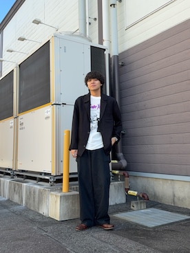「アイテム（テーラードジャケット）」を使った、鷹見侑輝さん（メンズ・175cm）の夏コーディネート
