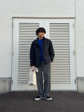 「アイテム（モッズコート）」を使った、鷹見侑輝さん（メンズ・175cm）の冬コーディネート