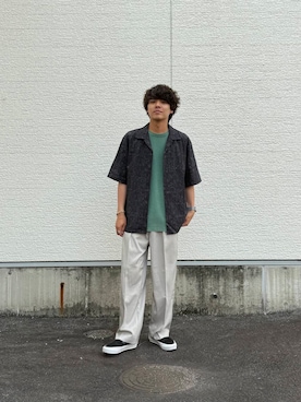 「vans」｜鷹見侑輝さん（メンズ・175cm）の夏コーディネート