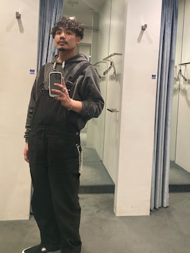 「MONKEY TIME（モンキータイム）のアイテム（オールインワン・サロペット）」を使った、shibuya shunsukeさん（メンズ・172cm）の冬コーディネート