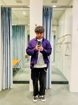 「UNUSED」｜「アイテム（アクセサリー）」を使った、shibuya shunsukeさん（メンズ・172cm）の冬コーディネート