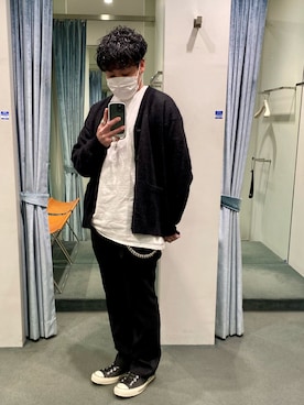 「BEAUTY&YOUTH UNITED ARROWS」｜「アイテム（財布/小物）」を使った、shibuya shunsukeさん（メンズ・172cm）の冬コーディネート