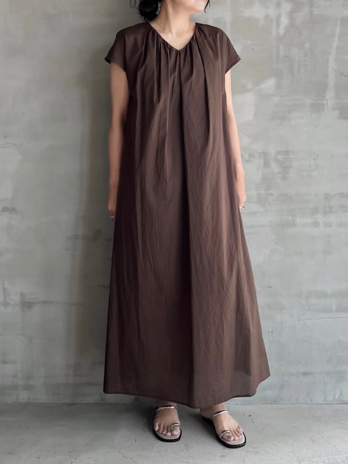 COTTONLAWN FRENCH SLEEVE DRESS / コットン ローン フレンチ スリーブ ドレス