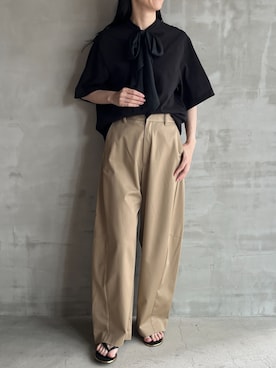 「ボウタイ」｜heliopoleofficialさん（レディース・166cm）の夏コーディネート