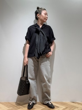 「ボウタイ」｜heliopoleofficialさん（レディース・159cm）の夏コーディネート