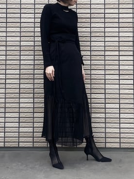 「amel（エイメル）のアイテム」を使った、Reicko🦎さん（レディース・169cm）の春コーディネート