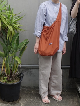 「アイテム（トップス）」を使った、み るさん（レディース・170cm）の夏コーディネート
