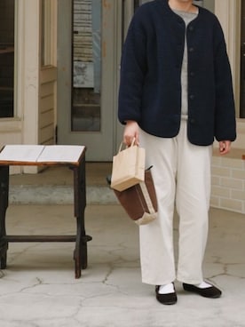 「DANTON（ダントン）のアイテム」を使った、み るさん（レディース・170cm）の冬コーディネート