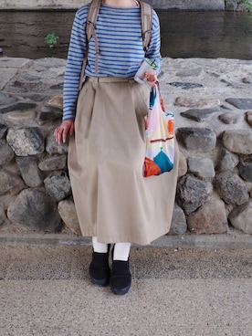 「ORCIVAL（オーシバル）のアイテム（Tシャツ/カットソー）」を使った、み るさん（レディース・170cm）の秋コーディネート