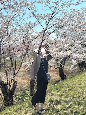 「moment+（モーメントプラス）のアイテム」を使った、ゆこ🌷さん（レディース・169cm）の春コーディネート