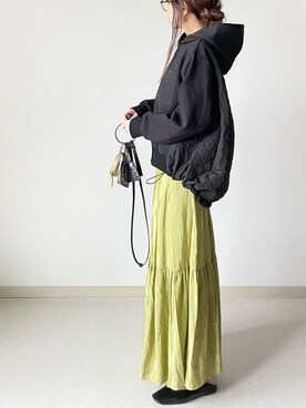 「低身長」｜「aquagarage（アクアガレージ）のアイテム」を使った、akoさん（レディース・155cm）の秋コーディネート
