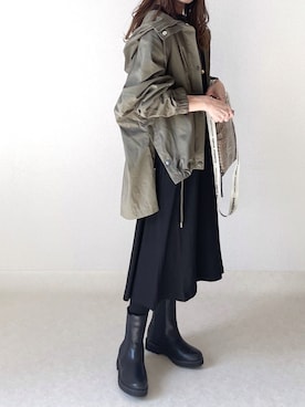 「マルチサイズ（マルチサイズ）のアイテム」を使った、akoさん（レディース・155cm）の秋コーディネート