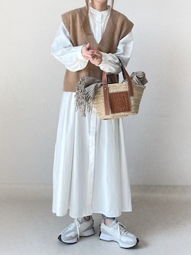 「Sheson（シーズン）のアイテム（ワンピース/ドレス）」を使った、akoさん（レディース・155cm）の春コーディネート