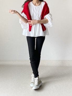 「コンバース ハイカット」｜akoさん（レディース・155cm）の秋コーディネート