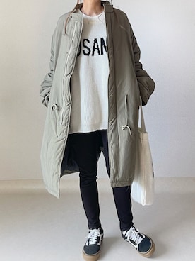 「DHOLIC（ディーホリック）のアイテム（ブルゾン）」を使った、akoさん（レディース・155cm）の冬コーディネート