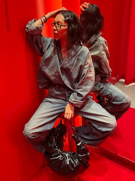 「アイテム（メガネ）」を使った、chanöさん（レディース・162cm）の秋コーディネート