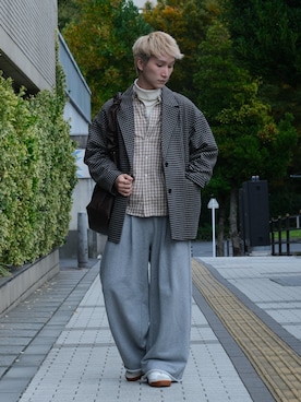 「アイテム（スウェットパンツ）」を使った、いったさん（メンズ・169cm）の秋コーディネート