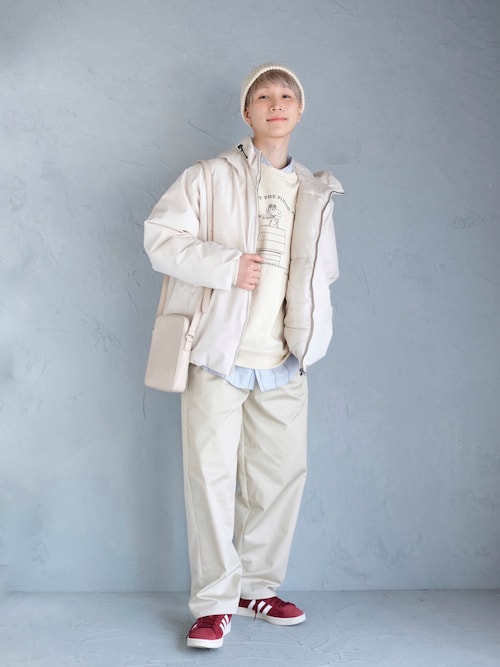 ワイドタックチノパンツ(M BEIGE): パンツ｜PMbox P&M OFFICIAL