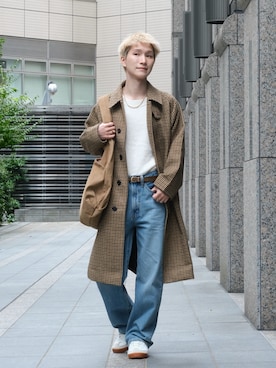 「アイテム（ニット/セーター）」を使った、いったさん（メンズ・169cm）の秋コーディネート