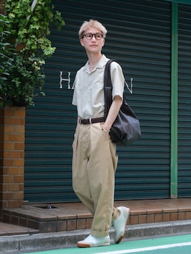 「UNIQLO（ユニクロ）のアイテム（ベルト）」を使った、いったさん（メンズ・169cm）の夏コーディネート