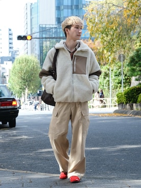 「アイテム（カーゴパンツ）」を使った、いったさん（メンズ・169cm）の秋コーディネート